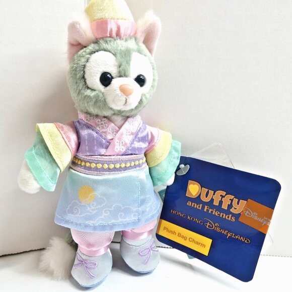 Gelatoni Friend of Duffy Stuffed Toy Cat Disney Hong Kong Chain Plush Bag Charm - Picture 6 of 9